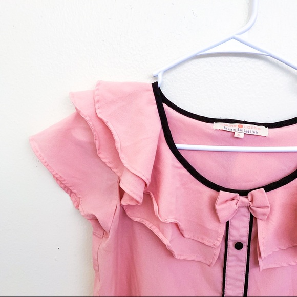 Pink blouse with ruffles - Picture 3 of 4